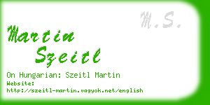 martin szeitl business card